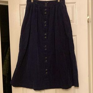 Like new Corduroy midi A-like skirt in navy!